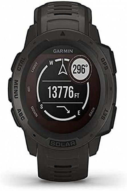 Garmin Instinct Solar Rugged Outdoor Smartwatch With Solar Charging