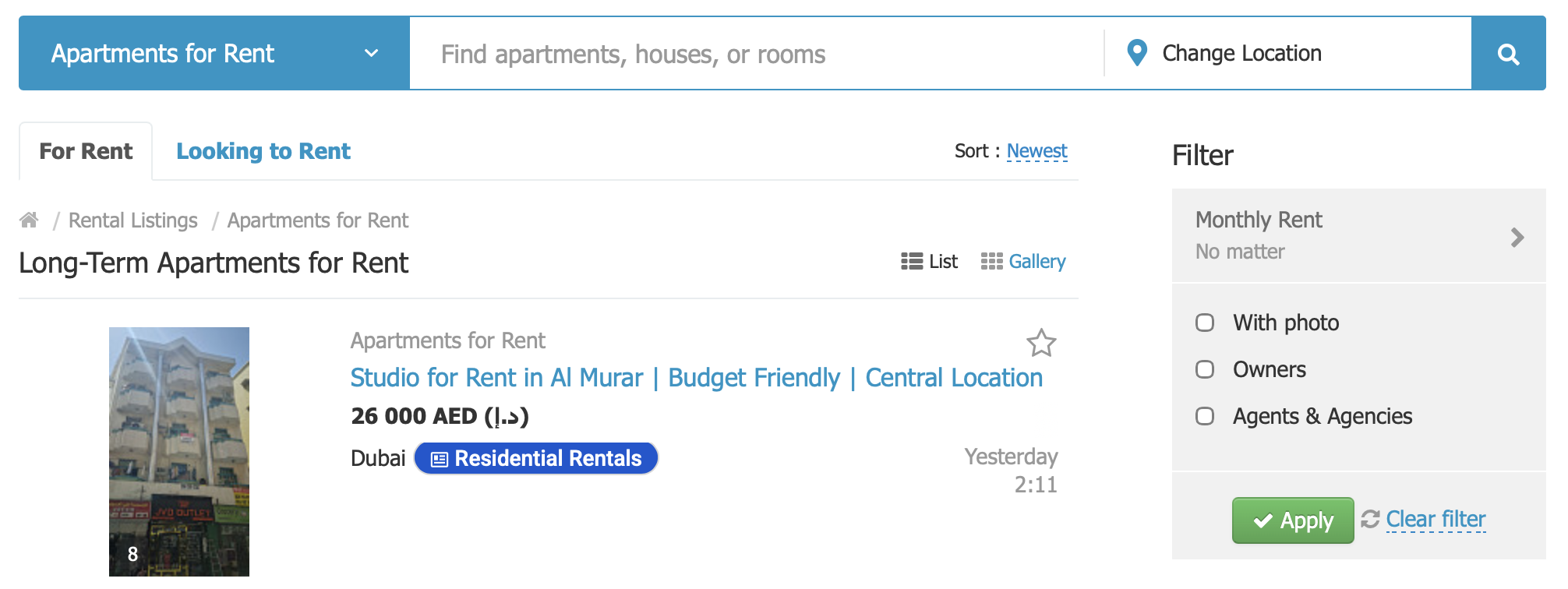 Apartments for Rent