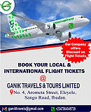 Flight ticket booking and reservation at Ganik Travels and Tours Limited. from Ibadan