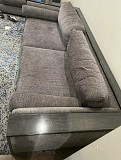 2 matching couches gray fabric with wood detailing from modern interior . Saint Paul