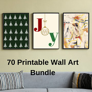 70 Printable Wall Art Bundle, Digital Home Decor Augusta
