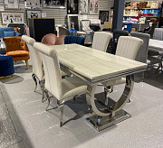Brand new Marble Gargeus Dining table with chair from Billericay