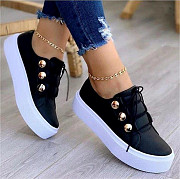 Lace-up Flats Sneakers Women Rivet Casual Shoes from New York City