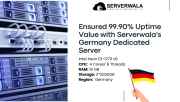 Ensured 99.90% Uptime Value with Serverwala's Germany Dedicated Server Augusta