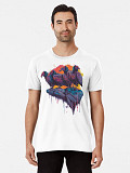Thumbnail 1 of 6, Premium T-Shirt, Psychedelic Vultures designed and sold by SmallOwlDesign. Thumbna from London