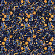 Van Gogh Inspired Cats Throw Blanket West Bromwich