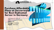 Purchase Affordable Plans at Serverwala for Best Dedicated Server in Germany Augusta