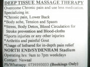 Deep Tissue Massage Therapy Port Elizabeth