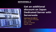 Get an additional discount on Japan Dedicated Server with Serverwala Augusta