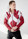 Canadian Flag Leather Jacket Red And White Knoxville