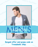 Bargain offer and promo code on Men's fashion at Trendaholic Shop Washington, D.C.