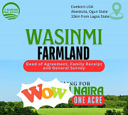 WASINMI LAND FOR SALE (1acre) Abeokuta