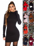 Koucla Women's Dress Long Sleeve Mini Dress with Built-in Mouthmask Los Angeles