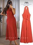 ZARA NWT WOMAN SS24 ZW COLLECTION MIDI HALTER DRESS RED | 4786/011 ZARA WOMAN COLLECTION Midi dres Los Angeles