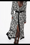 ZARA XS, S, M, L PRINTED SHIRT MIDI MAXI DRESS IN BLACK/WHITE NWT 9878/956 Los Angeles