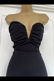 ZARA NEW Cut Out Midi Black Dress Sz LARGE Los Angeles