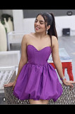 NWT ZARA VOLUMINOUS MINI DRESS PURPLE - REF. 0387/182 Size L Los Angeles