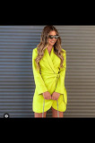 ZARA WOMAN NWT SS22 LIME GREEN PAREO MINI DRESS Sz L 2829/483 WRAP FRONT Los Angeles