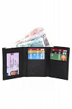 MENS RFID BLOCKING REAL LEATHER BLACK TRIFOLD WALLET CREDIT CARD & ID HOLDER 185 Los Angeles