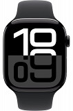 Apple Watch Series 10 [GPS 46mm case] Smartwatch with Jet Black Aluminium Case with Black Sport Band Los Angeles