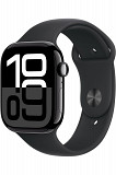 Apple Watch Series 10 [GPS 46mm case] Smartwatch with Jet Black Aluminium Case with Black Sport Band Los Angeles