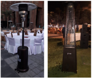 Outdoor Patio Gas & Electric Heater Rentals in Dubai | Pyramid Heaters, Same-Day Delivery from Abu Dhabi