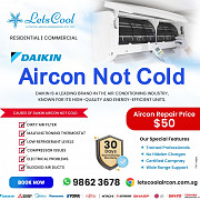 Daikin Aircon not cold problem from Singapore