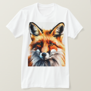 Curious Red Fox Peeking T-Shirt from Concord