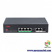 ONV-H3064PFD 6-Port Full Gigabit PoE Switch with 1 SFP Uplink Dhaka