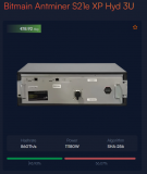 Bitmain Antminer S21e XP Hyd 3U London