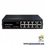 Genata GNT-P1210ES 8-Port PoE + 2 Gigabit Uplink Network Switch Dhaka