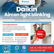 Daikin Aircon Light blinking Singapore
