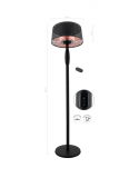 LED Electric Standing MESH Lamp Heater –Black 1500W/2000W with Remote Control from Dubai