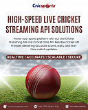 High-Speed Live Cricket Streaming API Solutions Jaipur