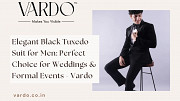Elegant Black Tuxedo Suit for Men: Perfect Choice for Weddings & Formal Events - Vardo Denver