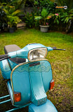 Vespa PX150 Sky Blue With Sidecar Los Angeles