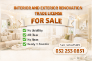 Interior & Exterior Renovation Trade License for Sale – Dubai Dubai