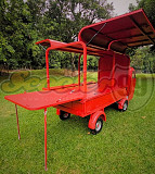 Ape Vespa Bajaj Wings Box Red Iconic Classic ThreeWheeler Munich