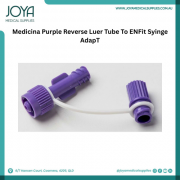 Medicina Purple Reverse Luer Tube To ENFit Syinge AdapT - Joya Medical Supplies Brisbane