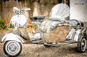 Vespa Struzzo with Full StainlessSteel Sidecar Restored by Scooter99 from Melbourne