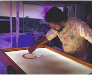 Sand drawing | Creating on sand | Sand Art Renu Bengaluru