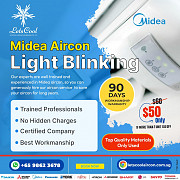 Midea aircon light blinking Singapore