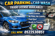 CAR PARKING & CAR WASH TRADE LICENSE AVAILABLE FOR SALE from Dubai