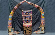 A COMPLETE BEADED ROYAL THRONE from Bafoussam