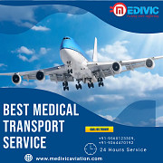 Take Accurate Medium Patient Shifting ICU Air Ambulance Service in Ahmedabad by Medivic Raipur