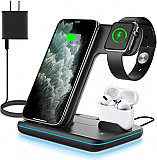 WAITIEE Wireless Charger 3 in 1, 15W Fast Charging Station for Apple iWatch 6/5/4/3/2/1,AirPods Chicago
