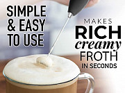 Zulay Original Milk Frother Handheld Foam Maker for Lattes - Whisk Drink Mixer for Coffee, Chicago