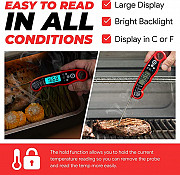 Alpha Grillers Instant Read Meat Thermometer for Grill and Cooking. Chicago