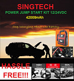 [SINGTECH] Support 12V/24V vehicles jump start with 42000mAh Capacity Singapore