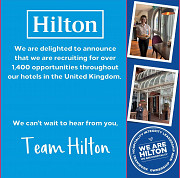 Hilton hotel job opportunity from London
